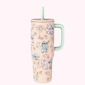 Zak Designs Sutton Insulated Stainless Steel Tumbler with Silicone Straw and Wide Carry Handle - Large Capacity 30 Ounces, Bold Designs Zak Designs Sutton Insulated Stainless Steel Tumbler with Silicone Straw and Wide Carry Handle - Large Capacity 30 Ounces, Bold Designs