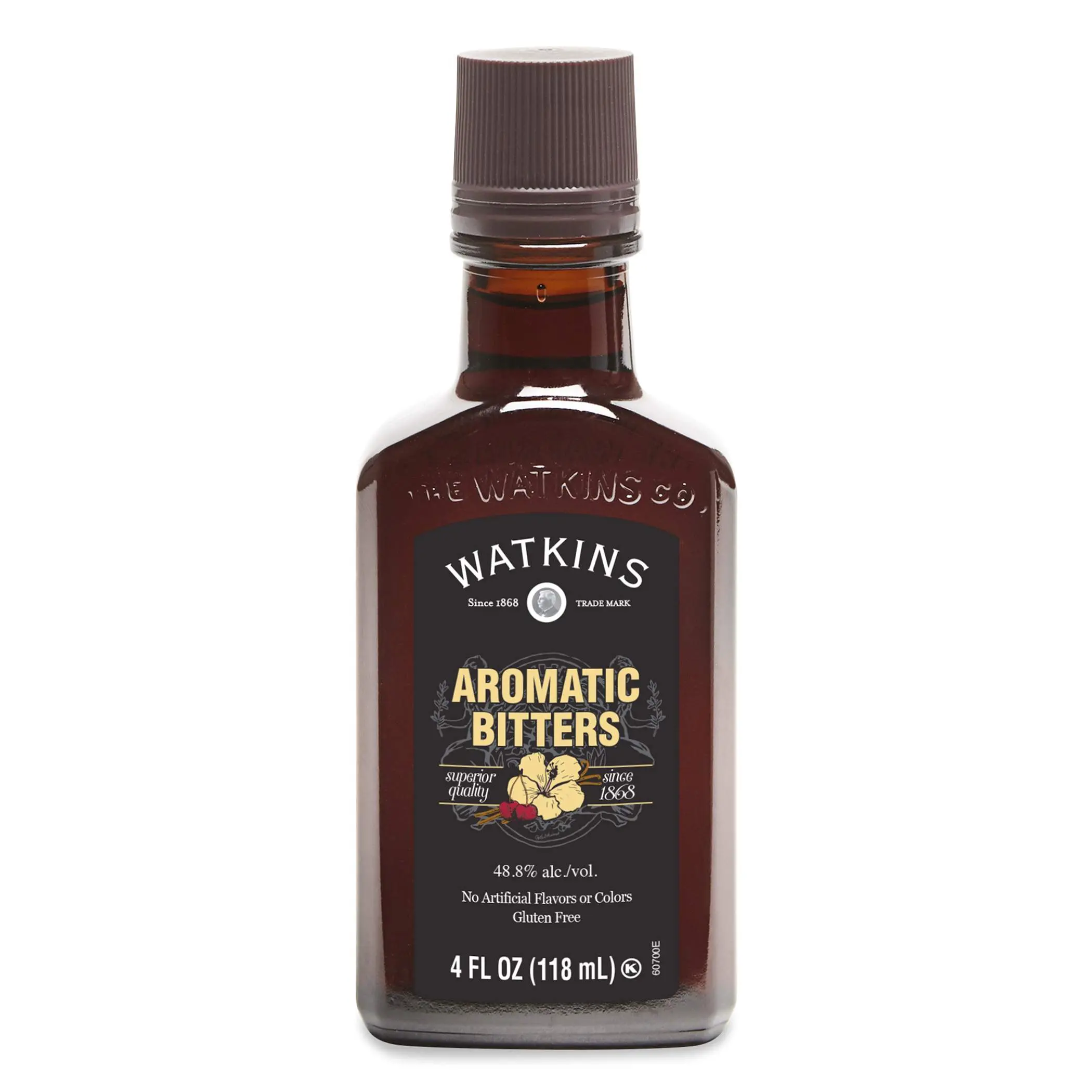 Watkins Aromatic Cocktail Bitters, 4 Oz.  Authentic Flavor Cocktail Enhancer Cherry, Orange Peel, and Vanilla and Baking Food Flavor Enhancer Flavoring Extract