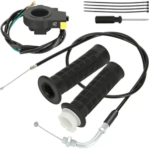 Throttle Cable Twist Throttle Handle Grip Assembly for 2 Stroke Engine 80cc 100cc 49cc 50cc Gas Motor Motorized Bicycle Bike Parts with 7/8" 22mm Handlebar