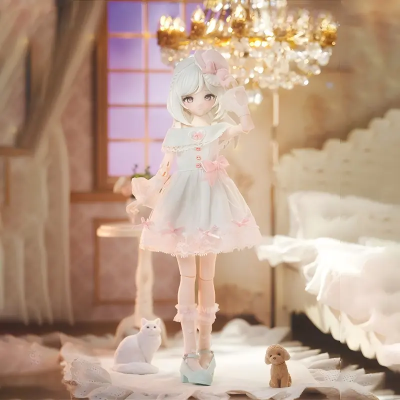 Good Night, Ojosama - Awayuki&Shintou Series Special Sixth Batch BJD Action FIgure Blind Box Collectible 1/8 Bonnie Ball Jointed Doll, Cute Dress Up Doll with Joints, Collection Action Figure for Birthday Christmas, Series Figures, Collectible Figurine