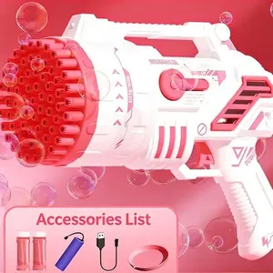 Bubble Machine Toy, Rocket-Shaped Bubble Gun, Ideal for Ages 4-8, Perfect Gift, Party Favor, Summer Fun, Wedding Accessory, Birthday Present