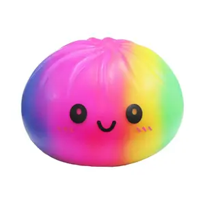 Giant Glitter Rainbow Dumpling Squishy | Ultra Soft Slow Rebound Fidget Toy, Anxiety Relief Decompression Gift for Kids & Adults