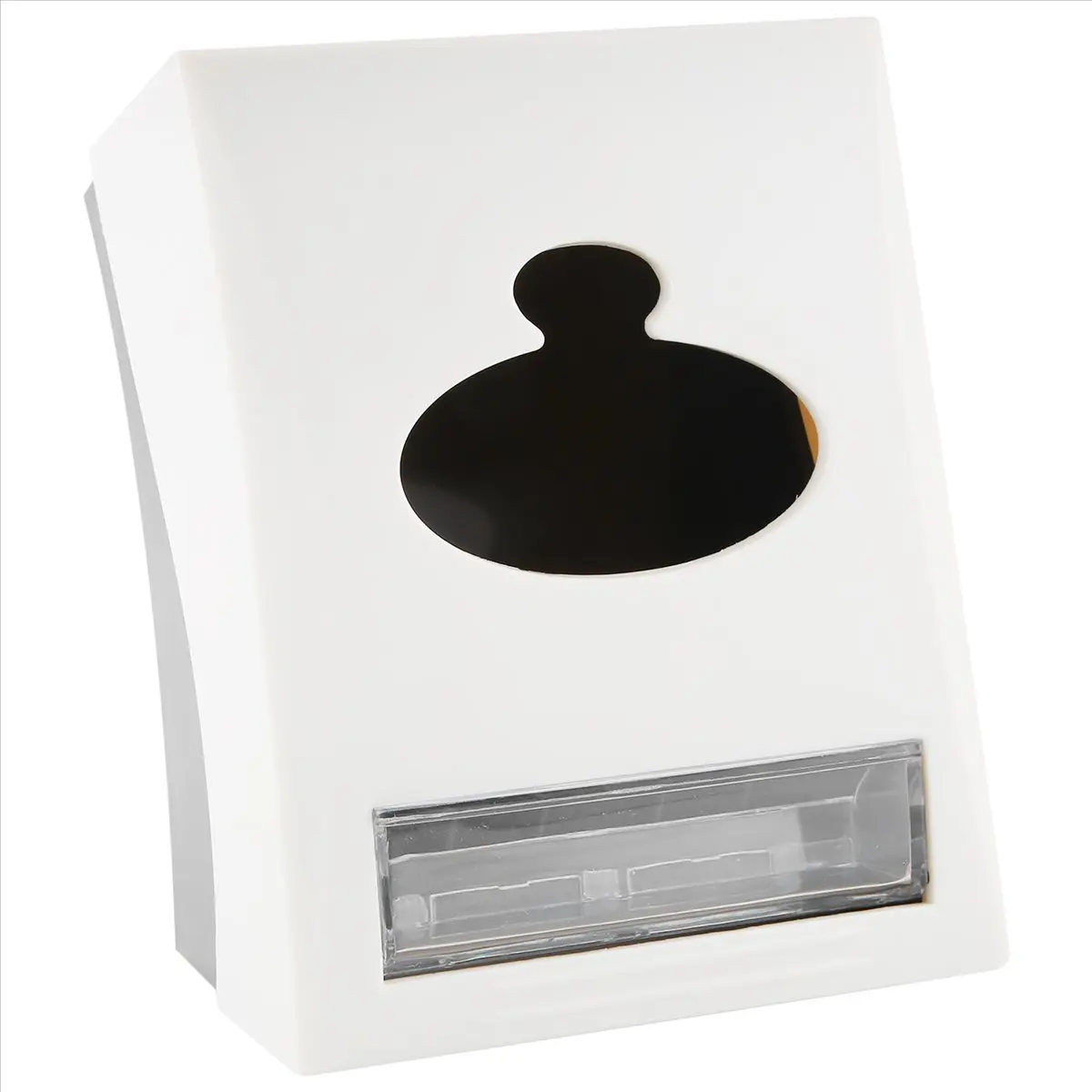 ABS 3-in-1 Box Shape Tabletop Tissue Holder - 120x80x145mm Single Unit Napkin, Toothpick, Paper Roll Organizer with Side Clip Slot, Easy to Open & Refill for Restaurant Use