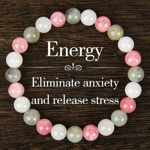 ARPURRAINA Artificial Colorblock Beaded Healing Crystal Bracelet - Fahlo-Style Bracelet Jewelry, All Ages Arm Candy Accessories, Bejeweled Style for Prosperity, Unity, Protection - Summer Fashion Gift for Loved Ones