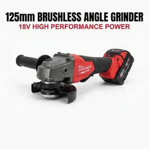 Milwaukee 18V Angle Grinder, Paddle Switch & 33mm Depth for Pipe