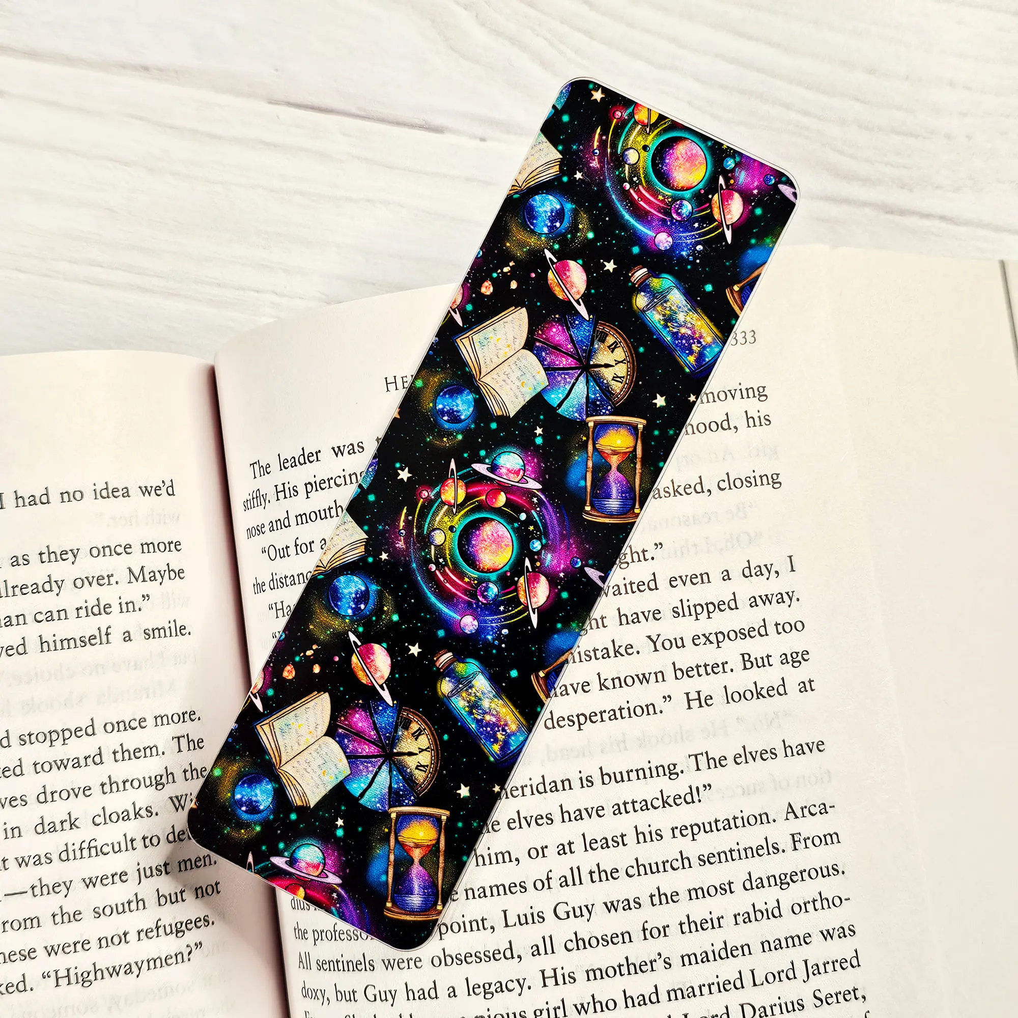 Time and Space - UV Printed Acrylic Bookmark