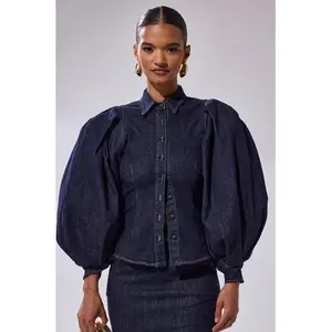 LET'S CHANGE IT UP DENIM BLOUSE