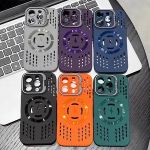 Magnetic Case for iPhone 14/15/16 MagSafe Heat-Vent Shockproof Cover Wireless Charging Protective Casing with Secure Fit and Comprehensive Protection