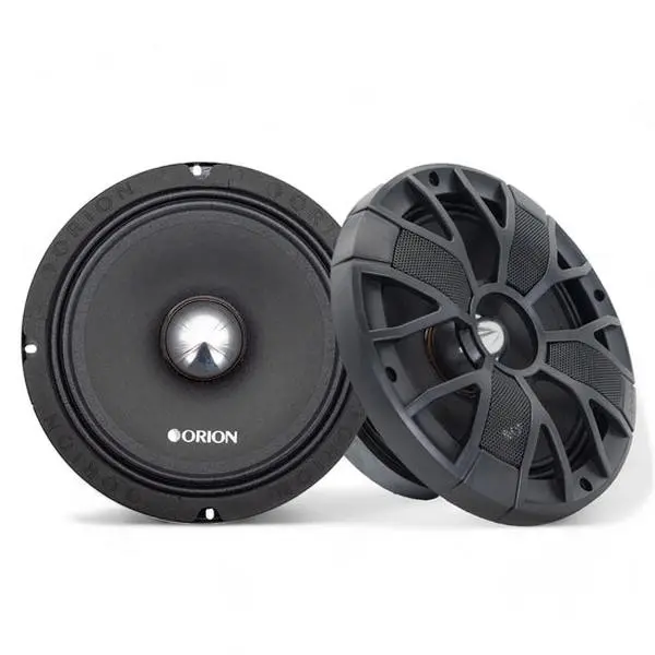 Orion XSM654SL 6.5" Slim Car Stereo Speaker Pair Pack - 4-Ohm Ultra-Efficient Mid-Range Loudspeakers with Grills, Steel Frame, 120 Hz-20 kHz Response, 1200W Peak Power, Car Speaker Package for Auto Audio Installation