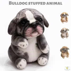 JIAJCHUF bulldog stuffed animal, stuffed bulldog, stuffed dog, dog plushie, realistic stuffed animals, A gift for my girlfriend, Plush Figures
