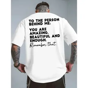 Men's motivational and positive messaging Graphic T-Shirt - 100% Cotton Short Sleeve Crew Neck Regular Fit Casual Wear | Soft & Breathable Fabric, Durable Print, Everyday Comfort, Machine Washable, casual, minimalist, inspirational daily wear, vacation,