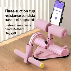Abdominal Exercise Equipment Dual Foot Straps Resistance Bands Portable Sit Up Trainer for Core Muscle Workout Home Gym Compact Design Easy to Store