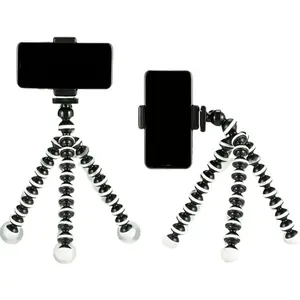 Flexible Phone Tripod, Phone Camera Stabilizer, 360° Rotating Phone Holder, Compatible with Smartphones, Gopro, LED Light, Small Digital Camera Photography & Video Recording