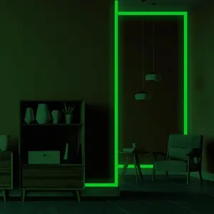 Glow in The Dark Skirting Line Wall Sticker, 1 Roll Removable Self Adhesive Wall Decal, Decorative Sticker for Home Living Room Bedroom Water Proof Glow in the Dark Stickers