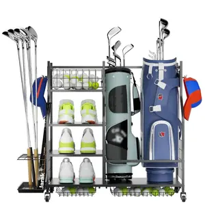 Golf Bag Organizer	Heavy-Duty Garage Storage Rack	Space-Saving Anti-Sway	Golf Club Holder for Garage Shed Basement