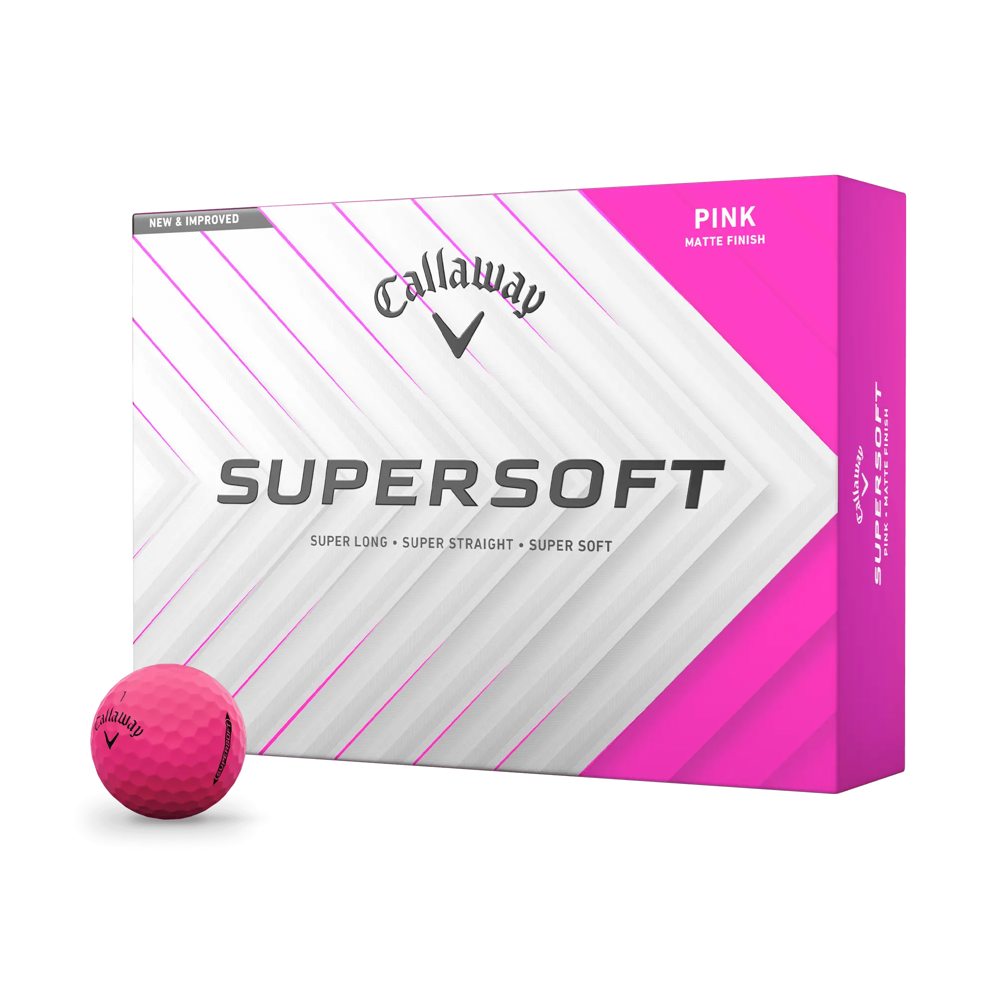 Callaway Golf Supersoft Matte Pink Golf Balls, Golf Supply, More Ball Speed