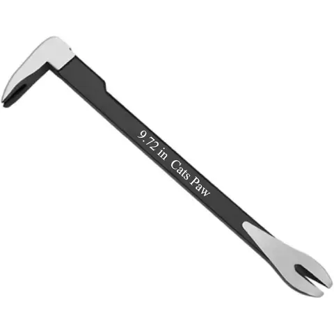 Pry Bar, 9.72" Cats Paw Nail Puller, Mini Crowbar for Home Remolding & Woodworking Prying, Scraping, Lifting, Pulling