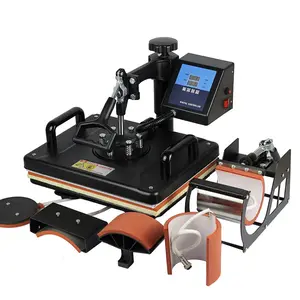 Cheap 30*38CM 5 in 1 Combo Heat Press Printer Sublimation Machine Heat Press Machine for T-shirts Plates/Cap/Mug/Phone Covers et