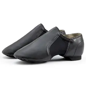 Linodes Jazz Slip On Dance Shoes for Kids - Boys and Girls, PU Leather