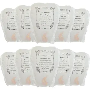 10 Pack White Festival Chinese Paper Lanterns, Biodegradable, Printed Text, Easy to Use, Outdoor, Occasion: General