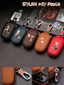 26 Letter Key Pouch, Universal Car Key Holder, Car Key Cover, Car Key Accessory, Car Key Bag, Car Accessories, Men's and Women's Business Zipper Key Case, Multi-functional Key Protector, Waist Pendant Buckle, Suitable for Business and Commuting Use