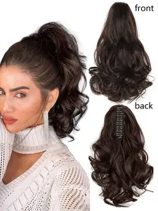 10 Inch Ponytail Extension with Clips, Soft Natural Look, Perfect for Women & Girls, Ideal for Photoshoots & Parties, Synthetic Hair Pieces