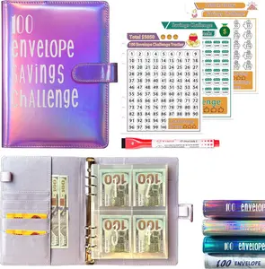 100 Envelopes Money Saving Challenge Binder Planner Cash Envelope Budget Binder zipper envelope