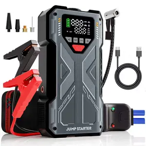 Jump Starter with Air Compressor, 10 in 1 Functional Jump Box 19800mAh Peak Power Pack with 150PSI Digital Tire Inflator, Portable Car Charger Jumper for 8.0L Gas or 6.5L Diesel