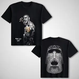 UFC Alex Pereira Chama Men's Short-Sleeve Round Neck Soft Cotton Graphic T-Shirt, Unisex Casual T-Shirts for Sports Workout Streetwear, Fighter Gift Apparel