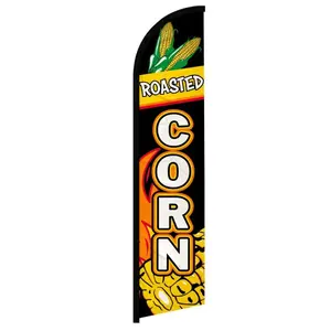 Roasted Corn Windless Banner Flag - Party Decorations Banners for Home, Festive Outdoor Events