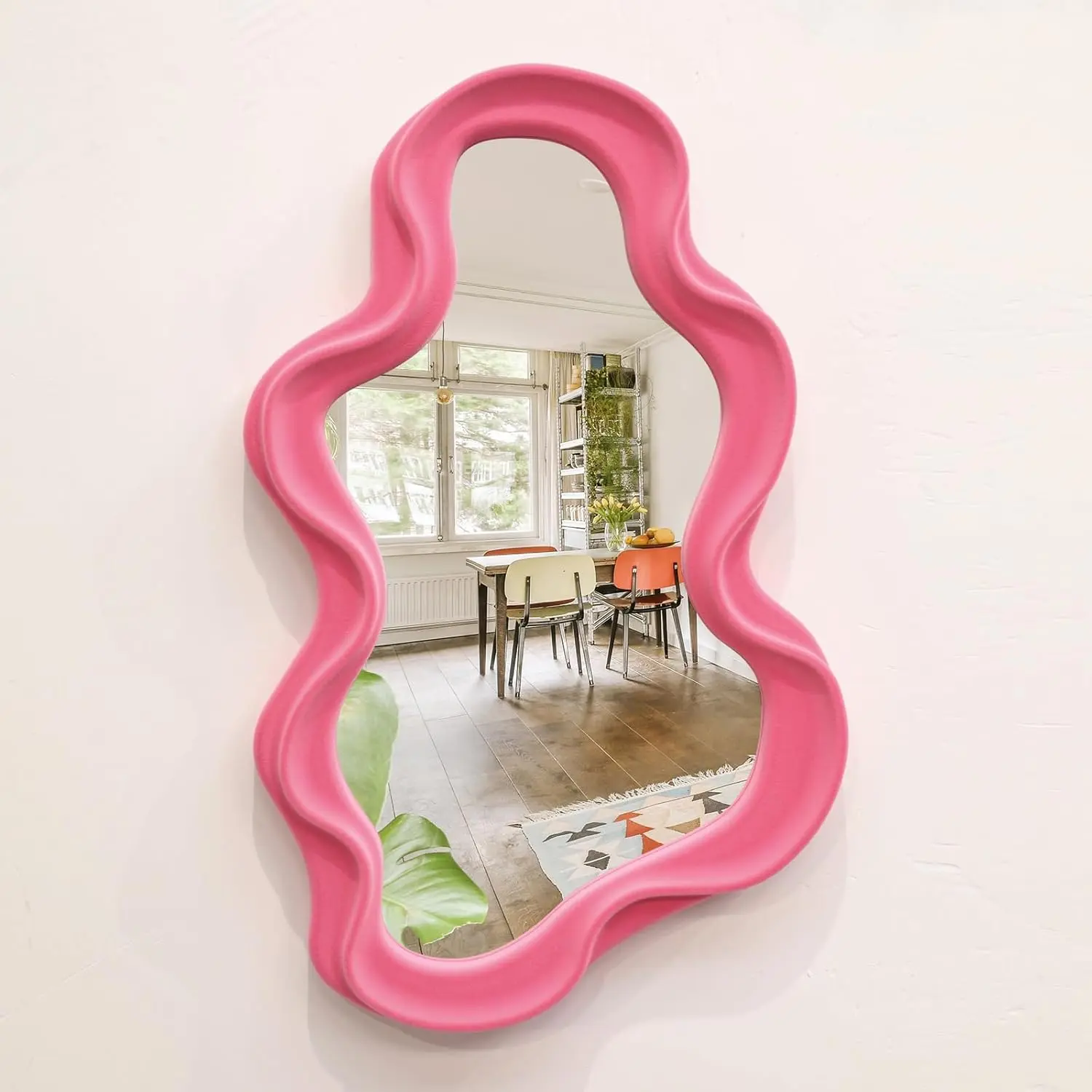 Wavy Mirror Wall Decor for Living Room