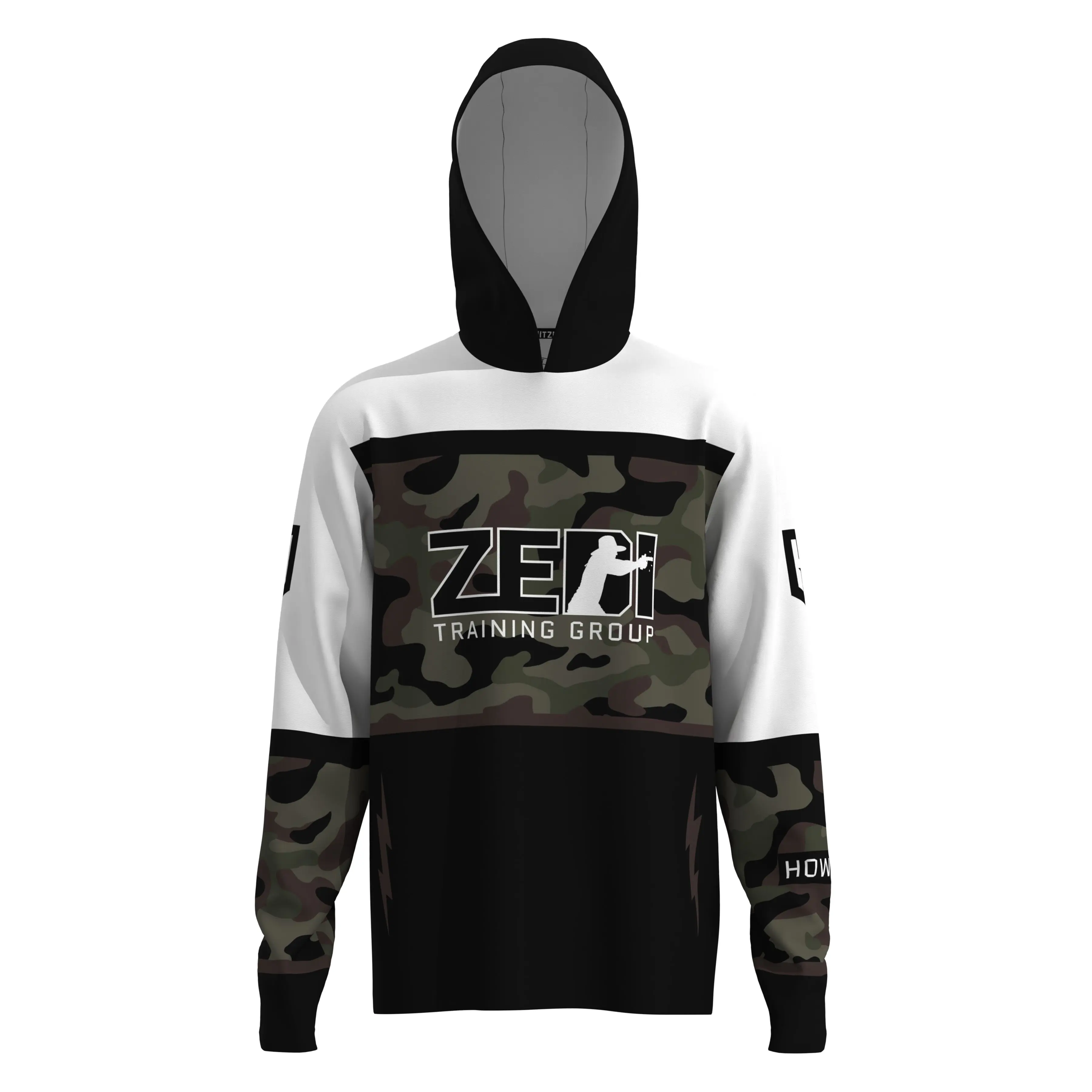 Howitzer Clothing Men's Regular Fit Streamlined Cut Pullover Performance Hoodie Jersey - Zedi, UV Protection, Wrinkle Resistant, Breathable, Moisture Wicking, All-Season, Cold Wash Safe, Machine Washable, Mesh Polyester, Stretch Fabric, Casual Sports Use,