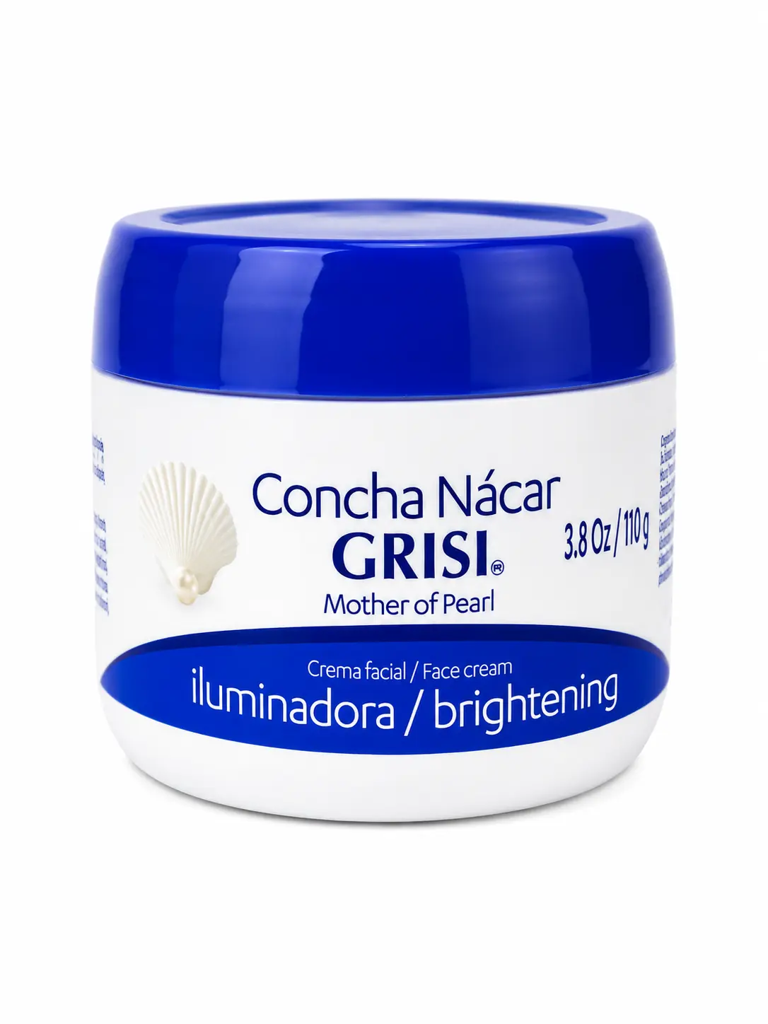 Concha Nacar Cream - Mexicana - Mother of Pearl Concha Nacar Brightening for Dark Spots and Scars - Face Moisturizer 3.8oz
