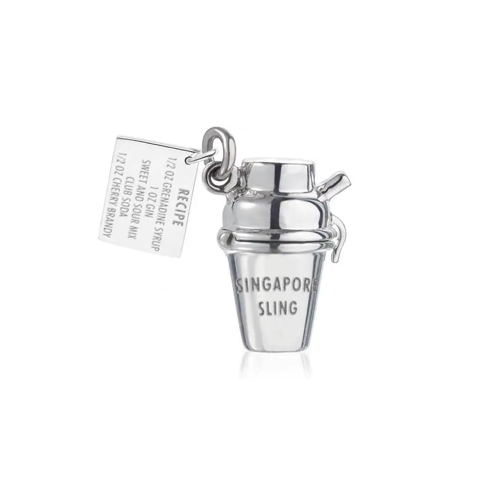 Shaker Charm Singapore Sling Silver