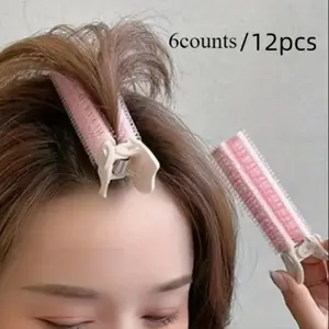 Hair Root Fluffy Clip, 6 Counts/12pcs/set Hair Root Self Grip Hair Clip, Heatless Hair Styling Tool for Women & Girls, Hair Styling Accessories