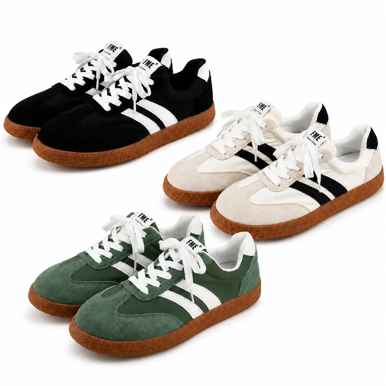 Women's Classic Retro Sneakers, Suede & Leather Sports Shoes, Lightweight Cushioned Walking Shoes for Daily Casual Wear, Athletic, Footwear, All Day Wear
