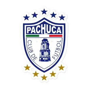 Pachuca Die cut Bubble free stickers, 3″×3″, White