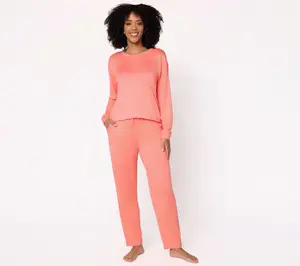 AnyBody Tall Lush Jersey Long Sleeve Top and Ankle Pants