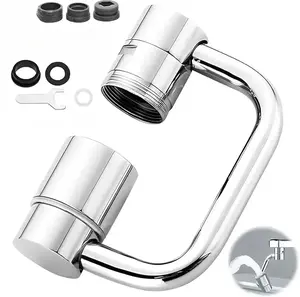 1080° Universal Rotating Water Faucet with Splashproof Joint 304 Stainless Steel Mechanical Arm Design for Kitchen & Bathroom Use Modern Durable Faucet mode splash dual sprayer mode bathroom extender swivel rotary rotatable