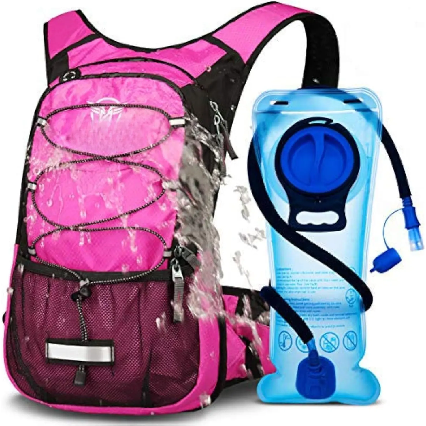 Hydration Pack, Insulated Hydration Backpack with 2L  Water Bladder and Storage, Hiking Backpack for Men, Women,  for Running, Cycling, Camping - Keep Liquid Cool up to 5 Hours