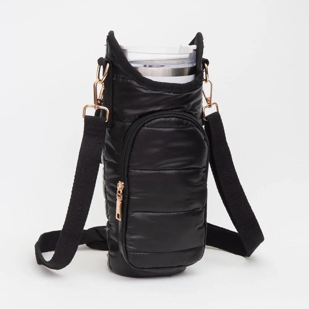 Puffer Tumbler Carrier Crossbody Bag