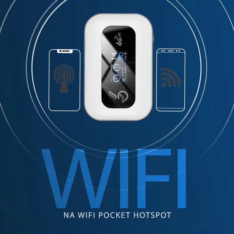 Portable 4G LTE WiFi6 Hotspot Router with SIM Card Required and LED Display Delivering Fast Internet Up to 286Mbps Multi Device Support and 3000mAh Battery Great for Travel Road Trips Outdoor Work College Use Remote Jobs Students and Family Internet Needs