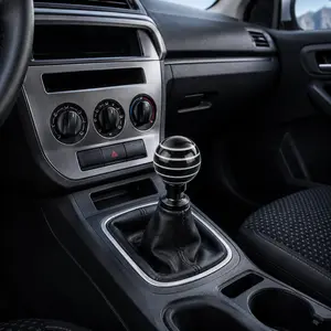 Universal Striped Ball Shift Knob for Manual Transmission – Glossy Racing Style Gear Shifter Handle with Adapters for Cars Trucks SUVs