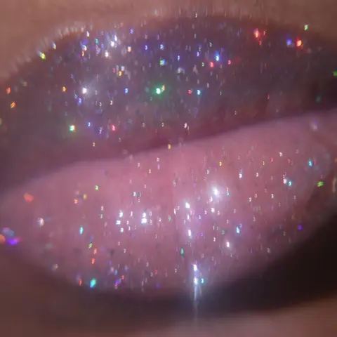 Fleeky Friday Flawless Ultra Holographic Silver Glitter Lip Oil Gloss - Lightweight, Glossy Lip Color, Shiny Sparkly Makeup Cosmetic for Gifting