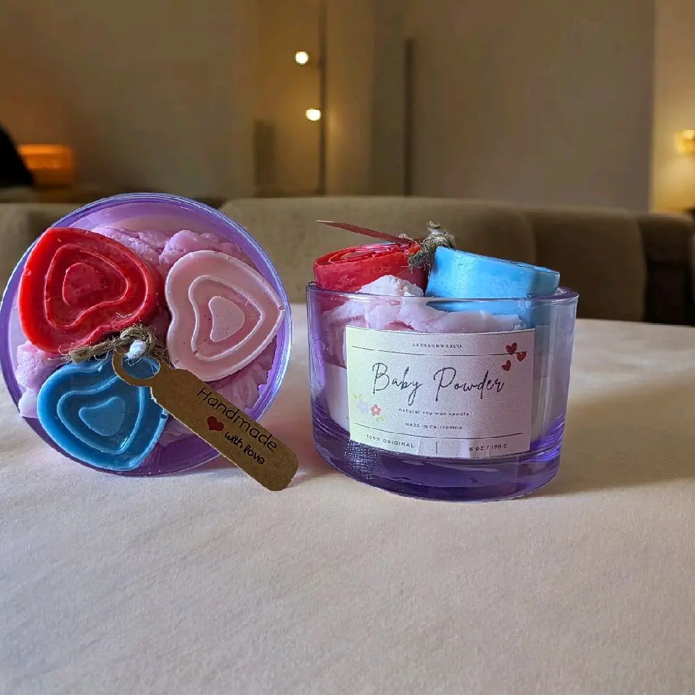 Baby Powder Nontoxic Candle Handmade Scented Dessert Cute Beautiful candles