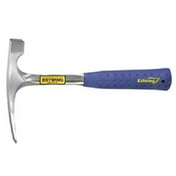 Estwing E3-24BLC 24oz Forged Steel Mason's Hammer, Fully Polished Smooth Face, Nylon-Vinyl Cushion Revolutionary Grip for Masonry, Construction Work, Fully Polished Face