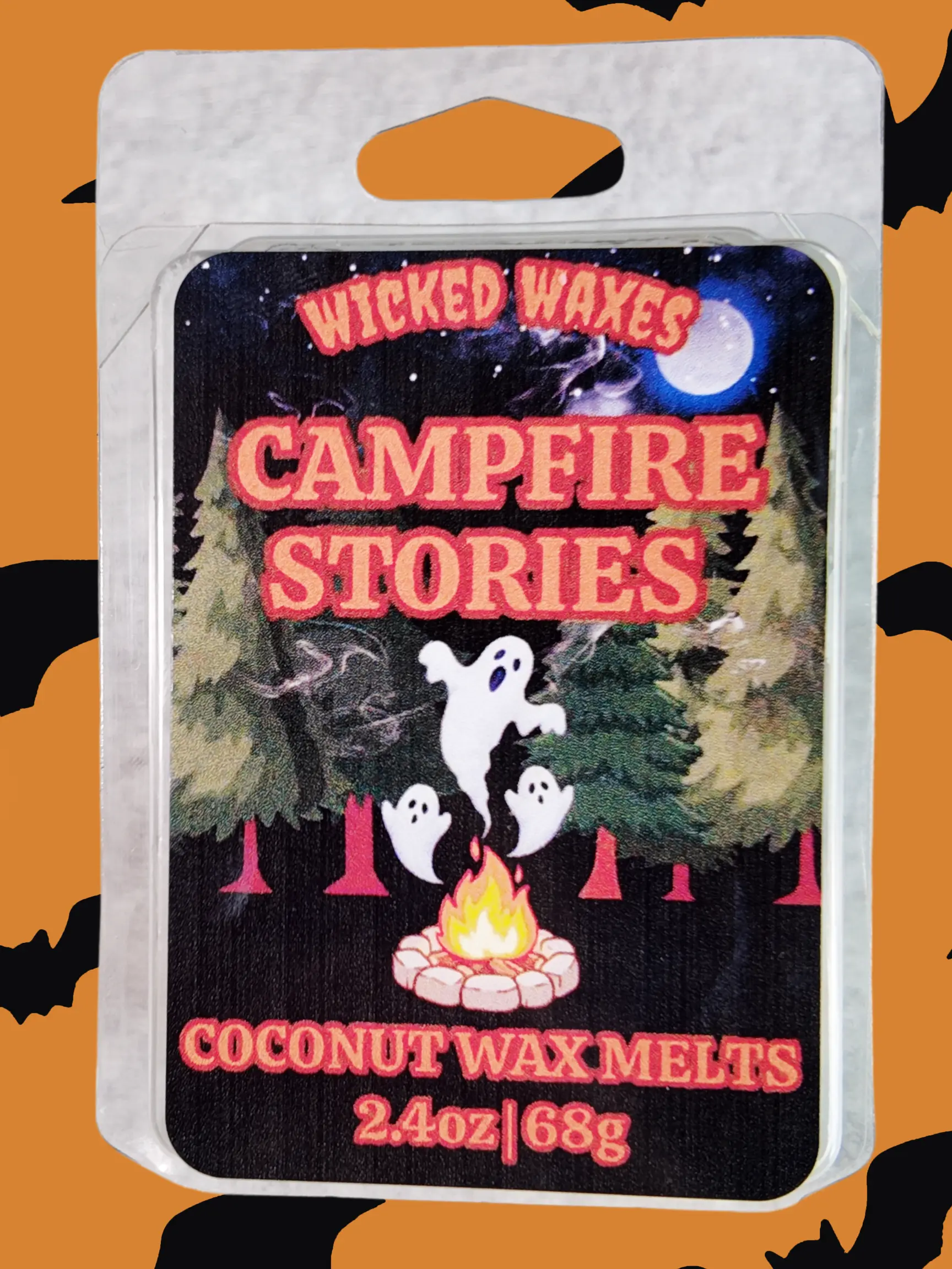 Campfire Stories | S'mores Scented Wax Melts, Spooky Gothic Cozy Horror-Inspired Home Fragrance, Gothic, Boo Basket Ideas, Strong Scented