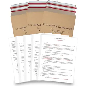 2026 Last Will and Testament Kit (3-Pack) - DIY Estate Planning Forms, Lawyer-Prepared Templates with Instructions &  Envelopes - Valid in  50 States