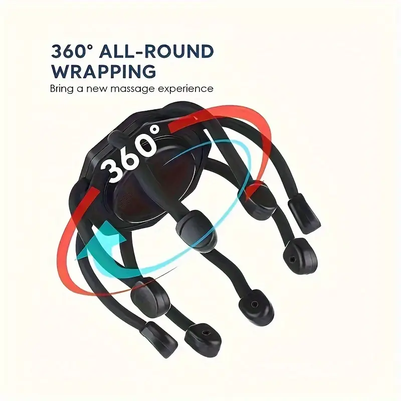 Intelligent Electric Head Massager, Scalp Massage Claw, 3 Massage Modes, Rechargeable, 360 °     Soothing Head, Meridian Unblocking, Scalp Decompression And Relaxation Massage Equipment  Comfort