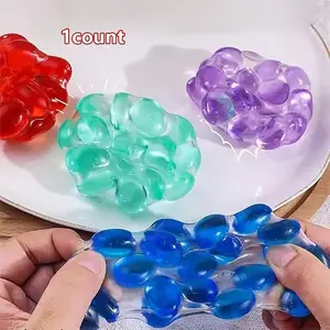 Colorful Sensory Stress Balls, Large Beads Relaxing Toy, Perfect for Anxiety Relief, Creative Stress Relief Squeeze Ball, Finger Exerciser Tool for adult, Stress Ball Squishies